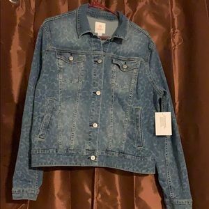 Short Jean Leopard Print Jacket